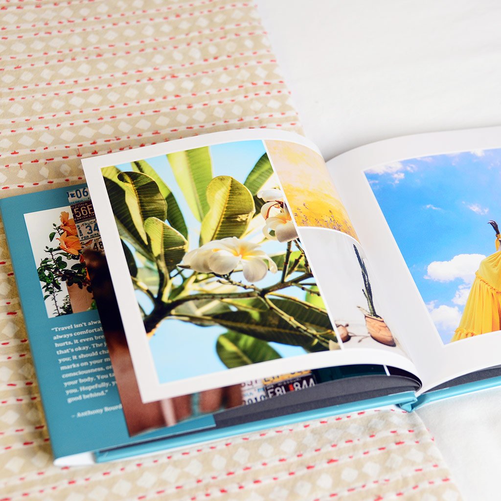 Hardcover photo book with matching dust jacket