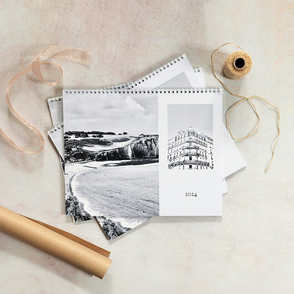 Photo calendars ready to be gift wrapped for the holidays